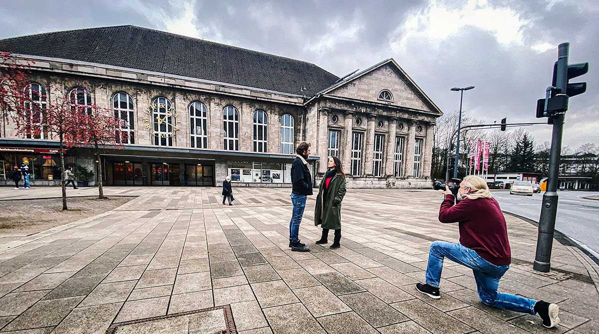 Fototermin vor der Tanz Station - Thusnelda Mercy und Pascal Merighi - Foto Nico Trappmann